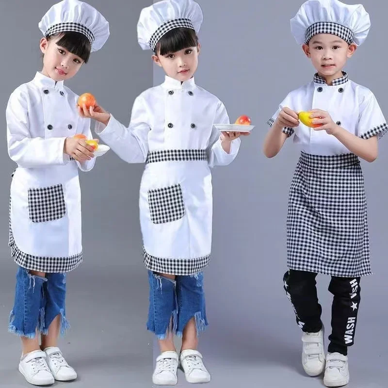 Traje de chef infantil para o Halloween, fantasia para meninas e meninos, dramatização, show, moda