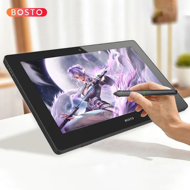 OEM Portable Wireless All in One Graphic Drawing Pen Computer 15.6 inch Bosto X5 Pen Touch Finger Touch Drawing Machine