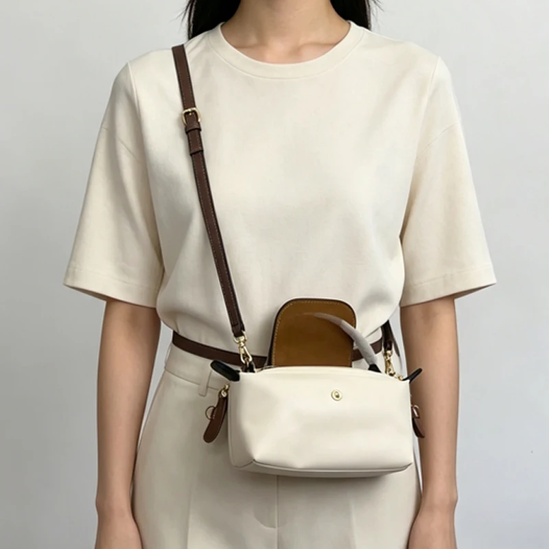Image of 2026 Neue Wasserdichte Nylon-Schultertasche für Damen, Modische Abnehmbare Mini-Handtasche mit Verstellbarem Riemen, Lässige Crossbody-Tasche
