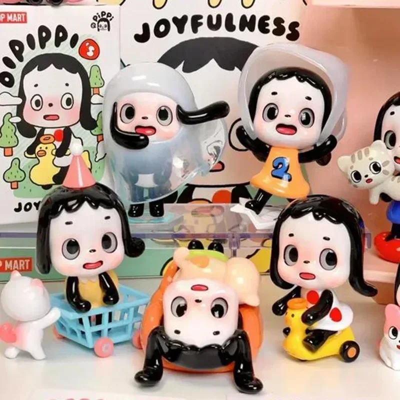 Oipippi Joyfulness Series Blind Box Mini Cartoon Anime Action Figure Kawaii Model Collection Toy Desktop Ornaments Girls Gift