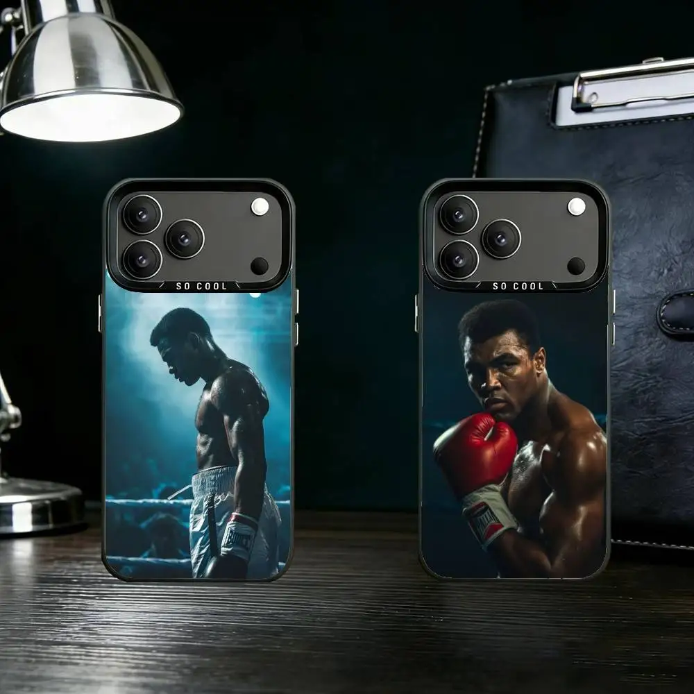 

Fighter Muhammad A-Ali Phone Case Color Silver Shell For IPhone 17 16 15 14 13 12 11 Pro Max Plus
