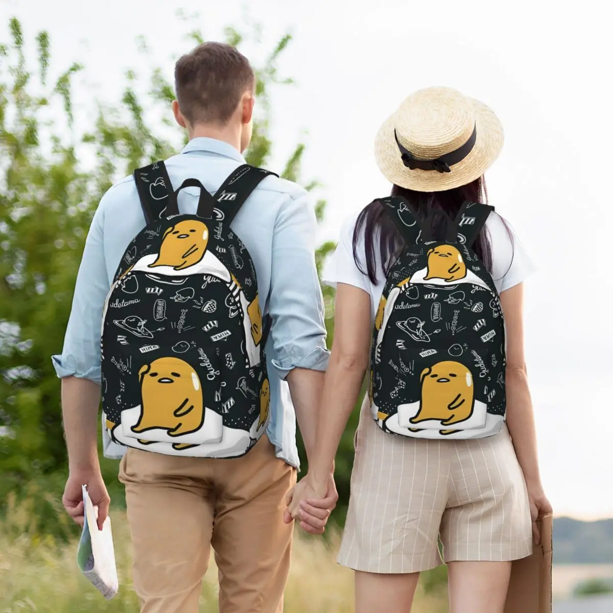Gudetama dessin animé paresseux oeuf sac à dos pour garçon fille enfants étudiant école livre sacs sac à dos préscolaire maternelle sac en plein air