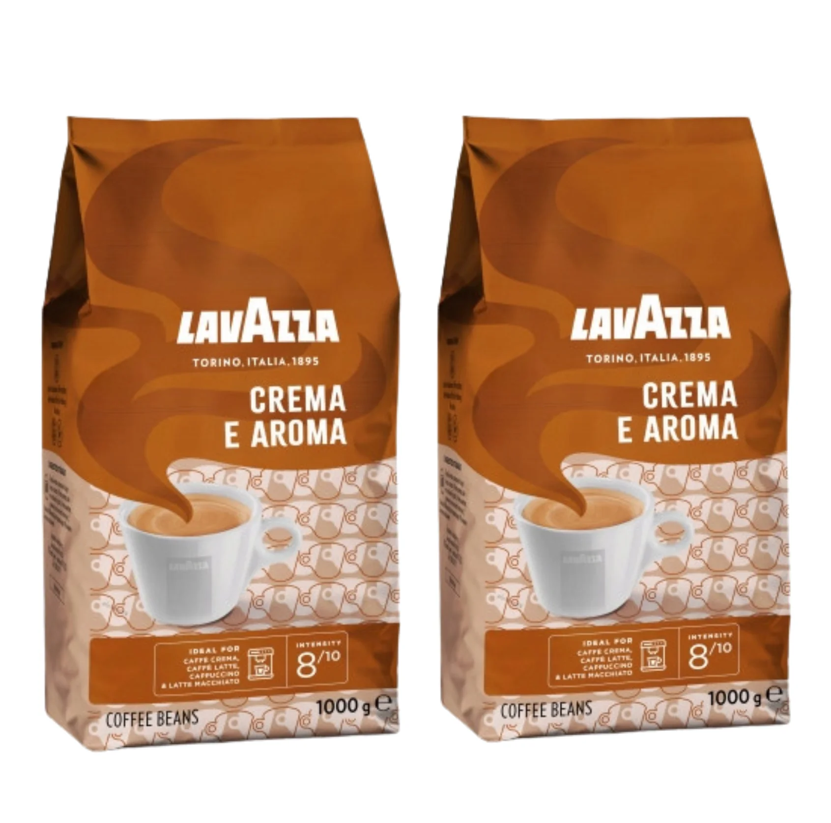 طقم حبوب قهوة لافاتزا كريما إي أروما محمصة متوسطة 1 كجم × 2 #1