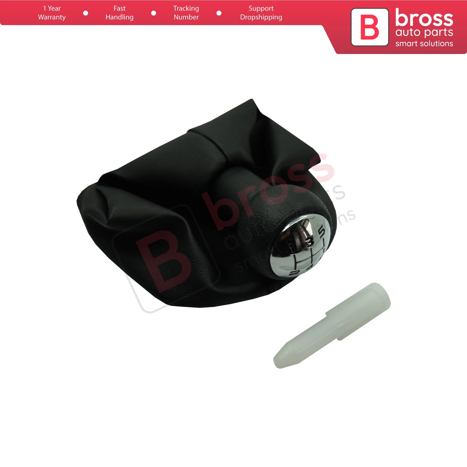 

Bross Auto Parts BSP810 Gear Shift Stick Knob with Black Boot Gaiter 7588.VQ, 2403.CN For Peugeot 307 Ship From Turkey