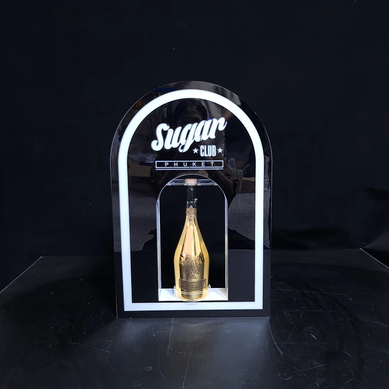 

Liquor Display Stand Champagne King Wine Stand Illuminated Acrylic Bar KTV Props Ice-Cold Arch Wine Stand