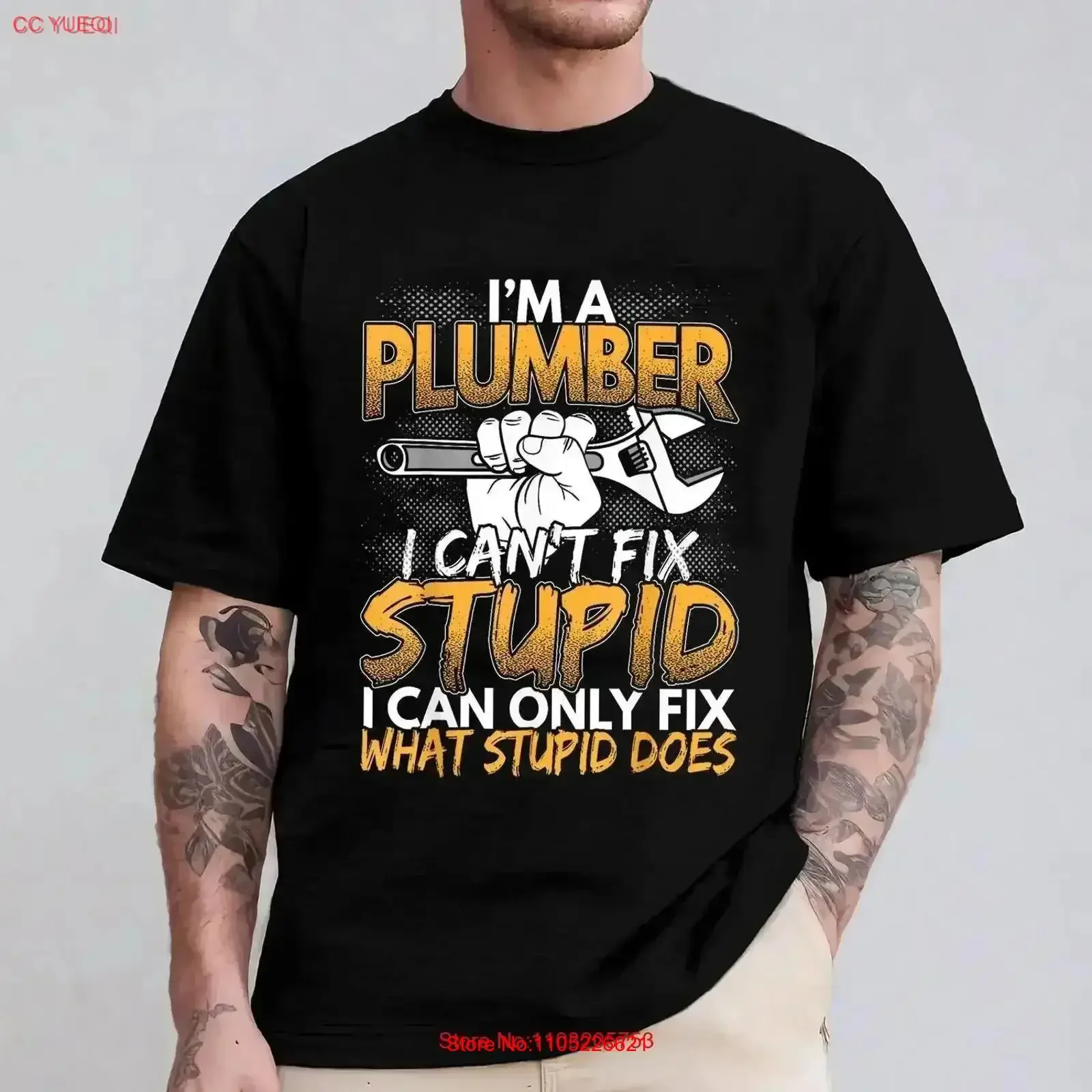 Funny I'm a Plumber I Can't Fix Stupid T Shirt vintage Washed Soft Stylish designer clothes Comfortable Slightly Breathable