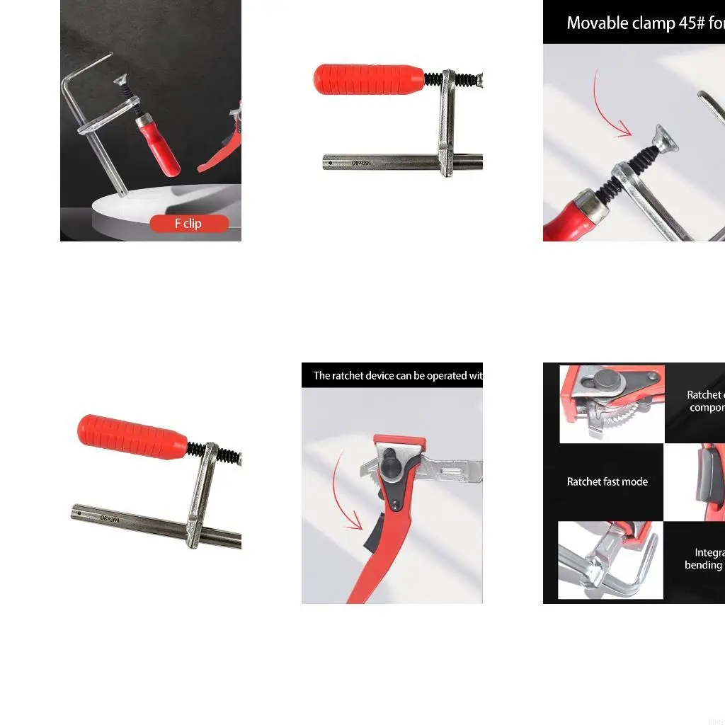 Professional F Styles Clamp With Antislip Handle And Plated Steel Construction B03E