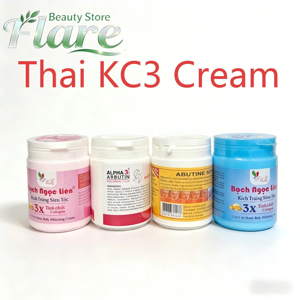 4typesThai Cream Kc3 Hủ Kem Trang Bach Ngoc Lien Bạch Ngọc Liên Kích Trăng Siêu Tốc 3XTinh Chất Kem Body Kích Trắng Arbutin 200g