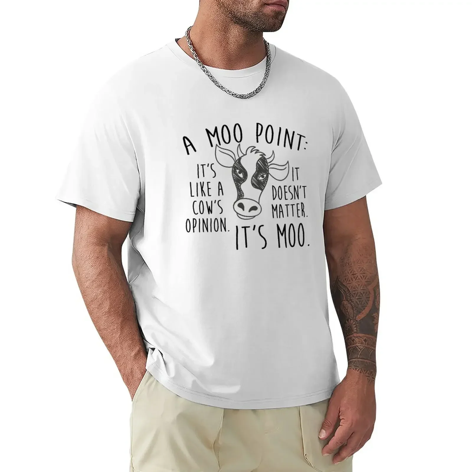 A MOO POINT T-Shirt plus size clothes sports fans black t-shirts for men