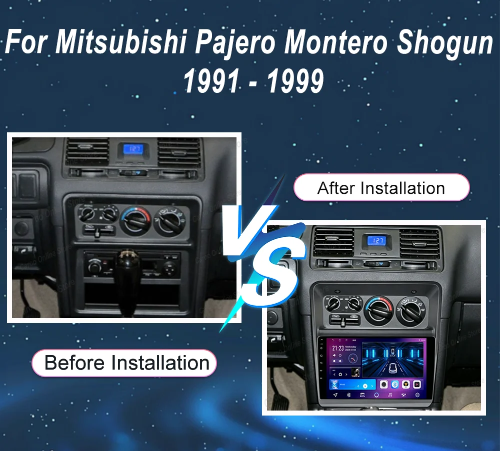 Android 16 Car DVD For Mitsubishi Pajero Montero Shogun 1991 -1999 Auto GPS Navigation Carplay Multimedia Video Player WiFi 4G