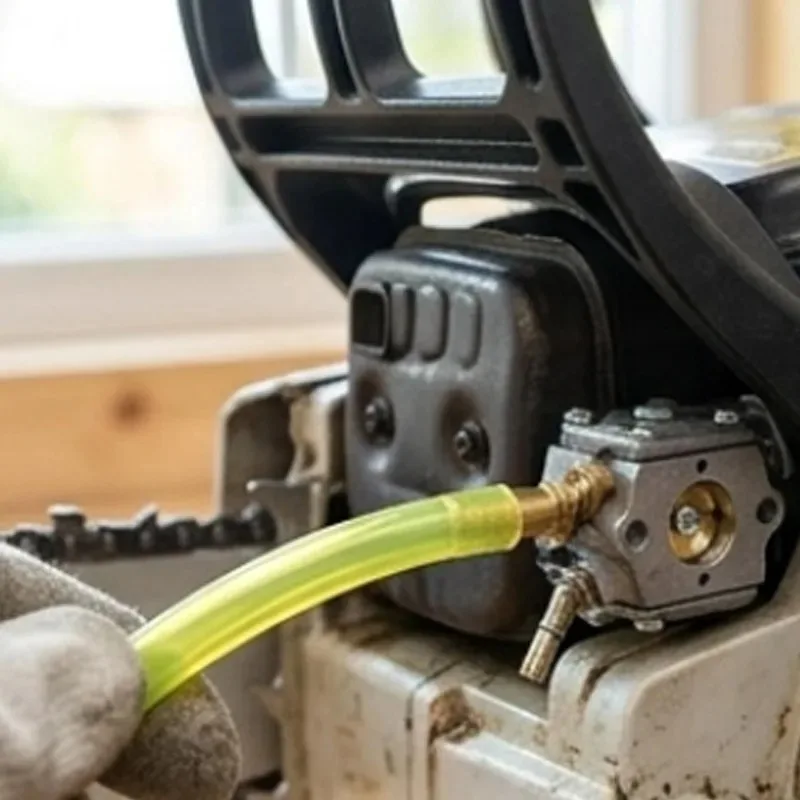Yellow Gas Fuel Line Hose Tubing Small Engine Chainsaw Lawn Mower String Trimmer Flexible Fuel Tubing Set Power Tool Accessories
