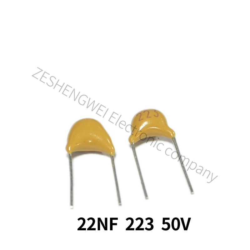 100PCS Monolithic Capacitor 22NF 223 50V Pin Pitch 5.08 MM ± 20% The Infinite Capacitance