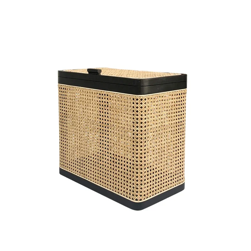 Solid wood rattan  box creative  stool storage stool Nordic B & B wabi sandy wind furniture mini storage box