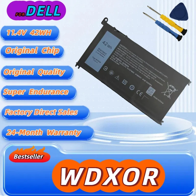 

Batterie d'ordinateur portable WDX0R 42WH 11.4V 3684Mah， pour Dell Inspiron 13 7375 7368 7378 5368 5378 7573 7579 7560 7570