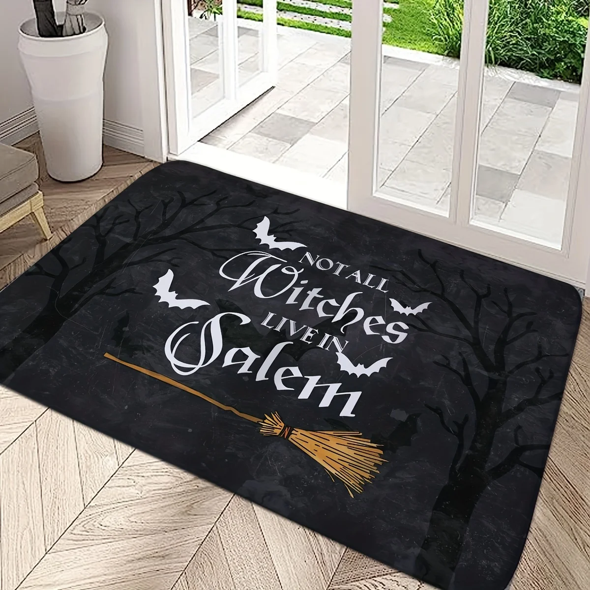 Halloween Non-slip Area Carpets Bathroom Doormat NOT All Witches Live in Salem Rugs Living Room Balcony Entrance Floormat Decor