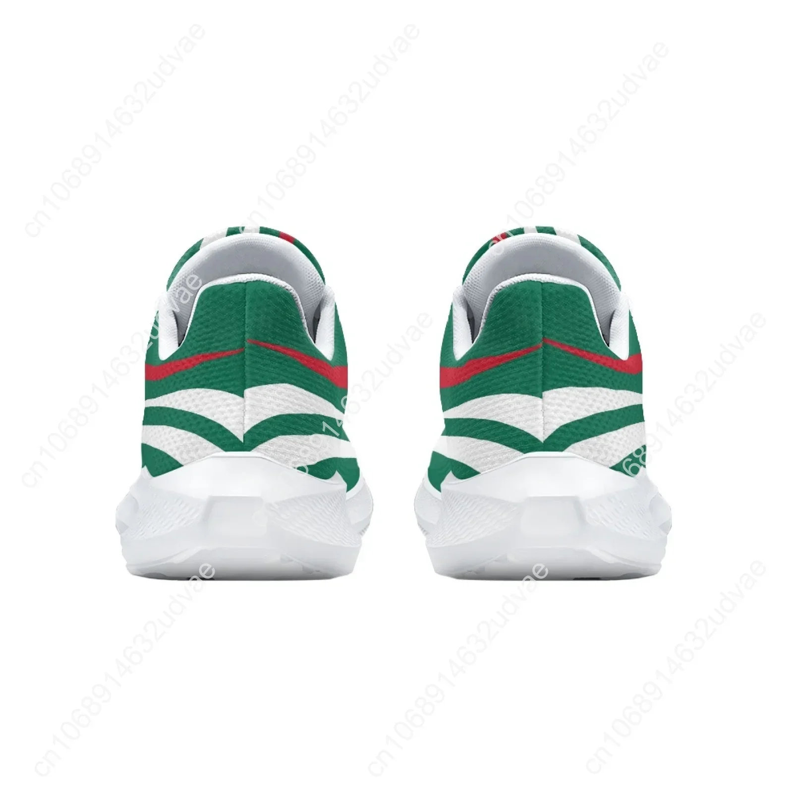 New Green Sneakers Women's Mexico Flag Lightweight Outdoor Sneakers Lace-up Casual Shoes Zapatos Mujer Planos