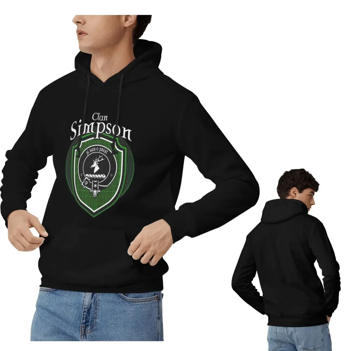 Clan Simpson Tartan Hoodies Men's Women Casual Pullover Sweatshirts Harajuku Long Sleeve Hooded Autumn Winter