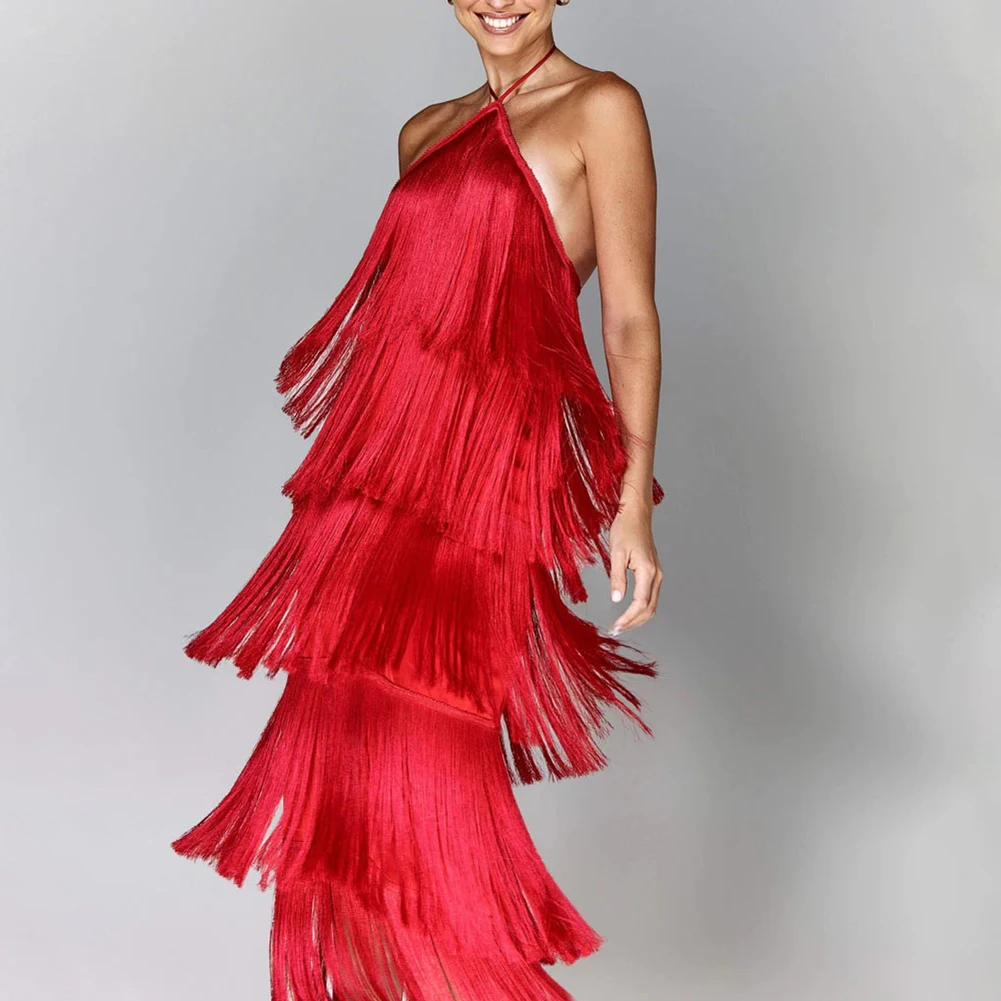 فستان صيفي كاجوال أنيق للحفلات، فستان صيفي خفيف الوزن، قماش مطاطي طفيف، نمط بلون سادة #5