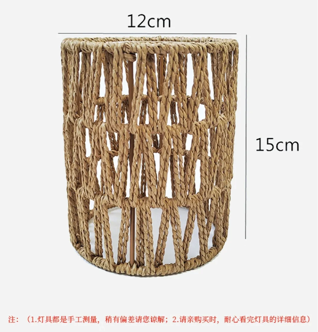 Rattan Lampshade Pendant Lamp Cover Bohemian Handwoven Home Decorartion Livingroom Ceiling Lamp Shade Hanging Ornament