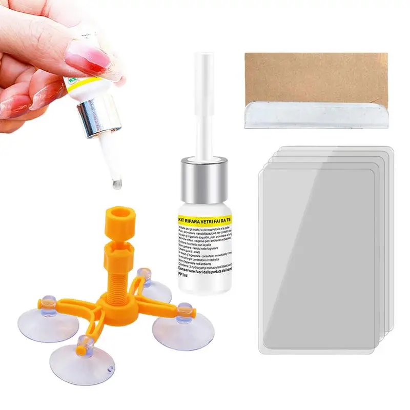 65g Car Windshield Repair Curing Glue Auto Car Window Glass Cracked Repair Kit Car Window Phone Screen Repair Set