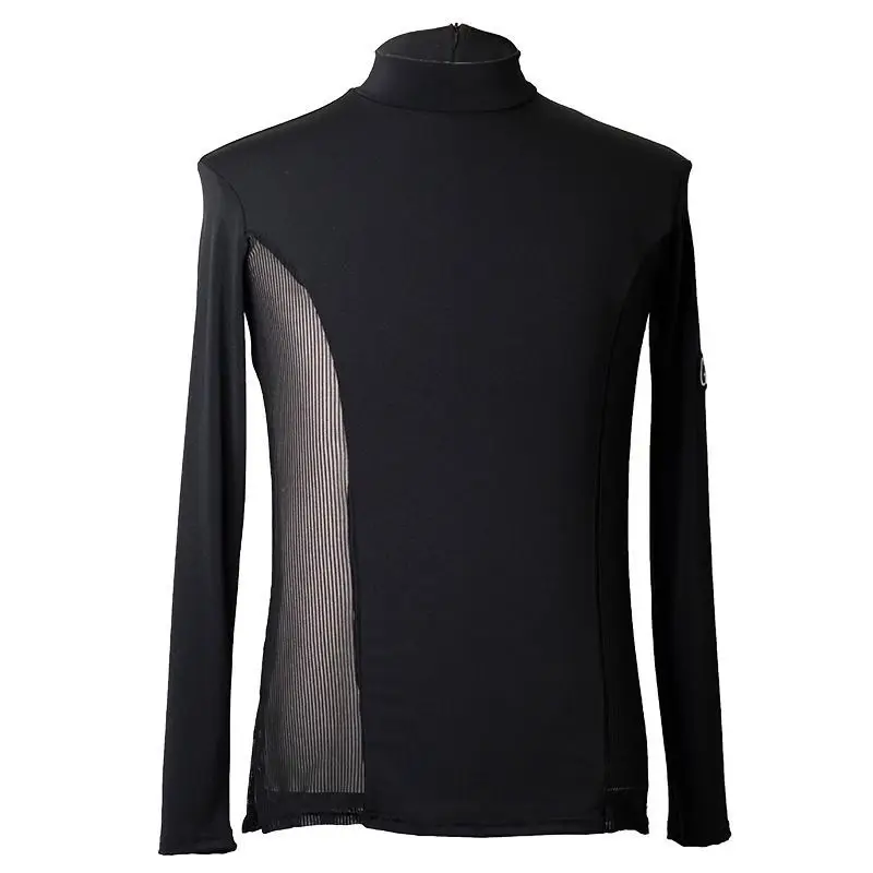 New Kids Boy Latin Dance Costumes Long Sleeve Stage Performance Clothes Long Black Pants Suit Cha Cha Samba Rumba Wear Shirt