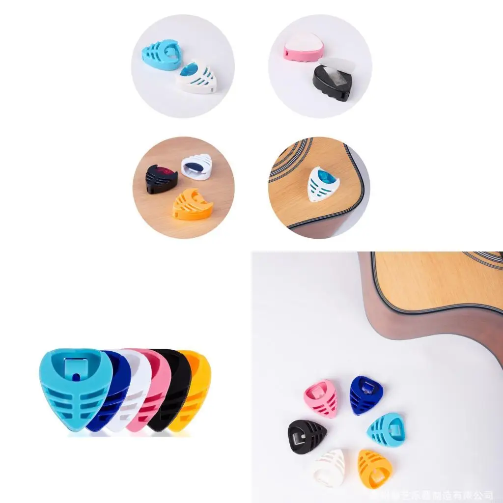 6pcs-guitar-picks-holder-plastic-на-гитаре-выбора-размещения