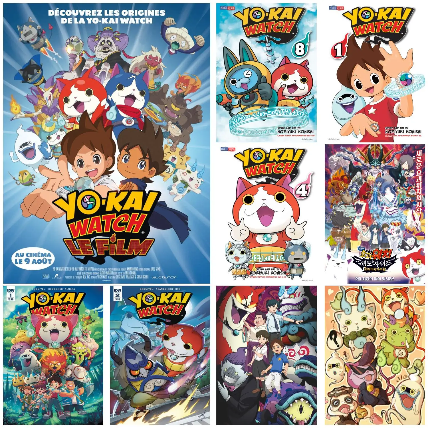 

yo kai watch Anime Video Game Canvas Art Poster and Wall Art Picture Print Modern Family bedroom Decor Posters