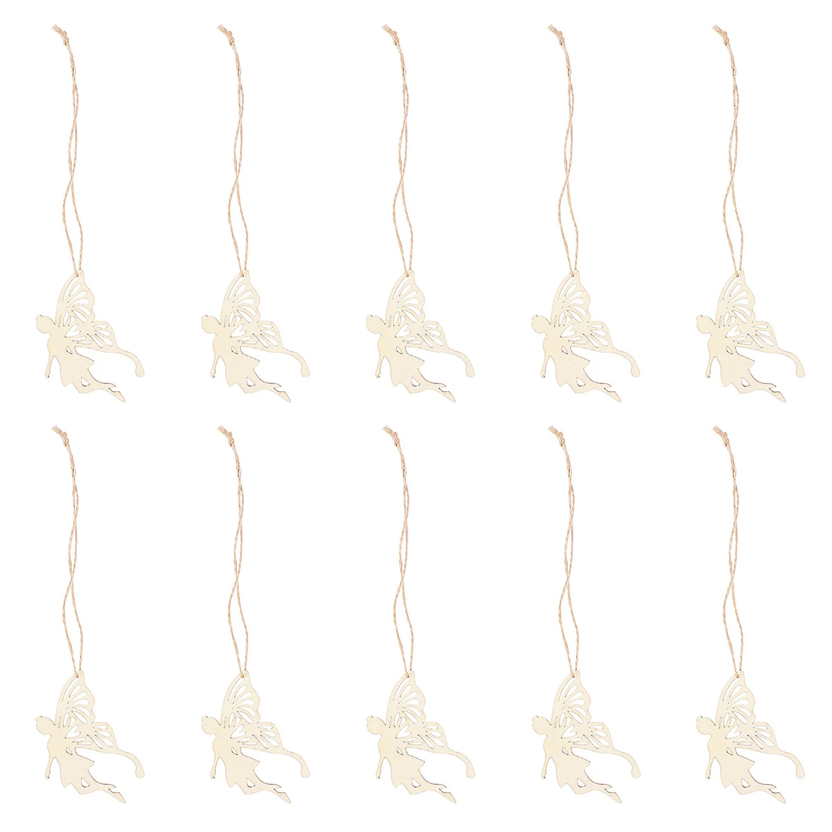 

10pcs Angel Wings Hanging Ornament Wooden Fairy Shape Craft Embellishment For Scrapbooking Decoupage Sign Making Plaque Diy