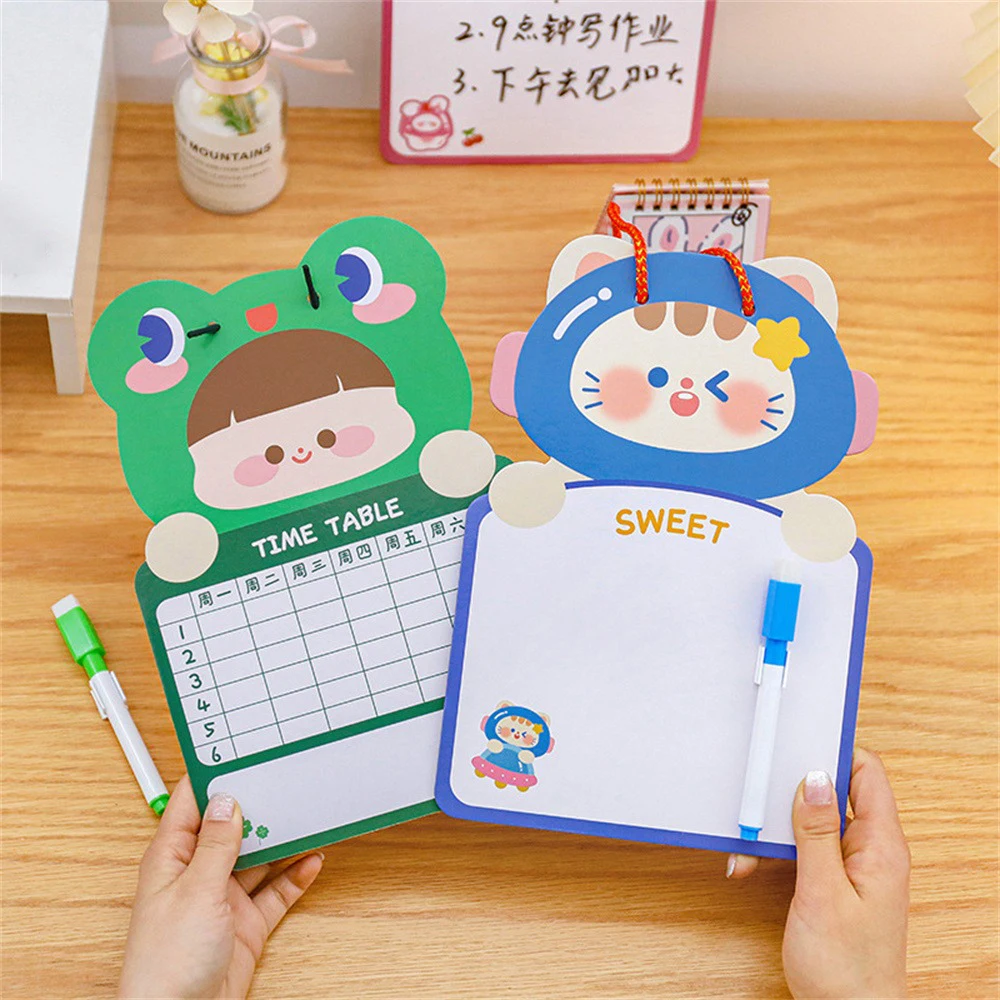 Children's Double-sided Drawing Board Erasable Message Board Cartoon Writing Board Baby Early Education Toy Graffiti Board