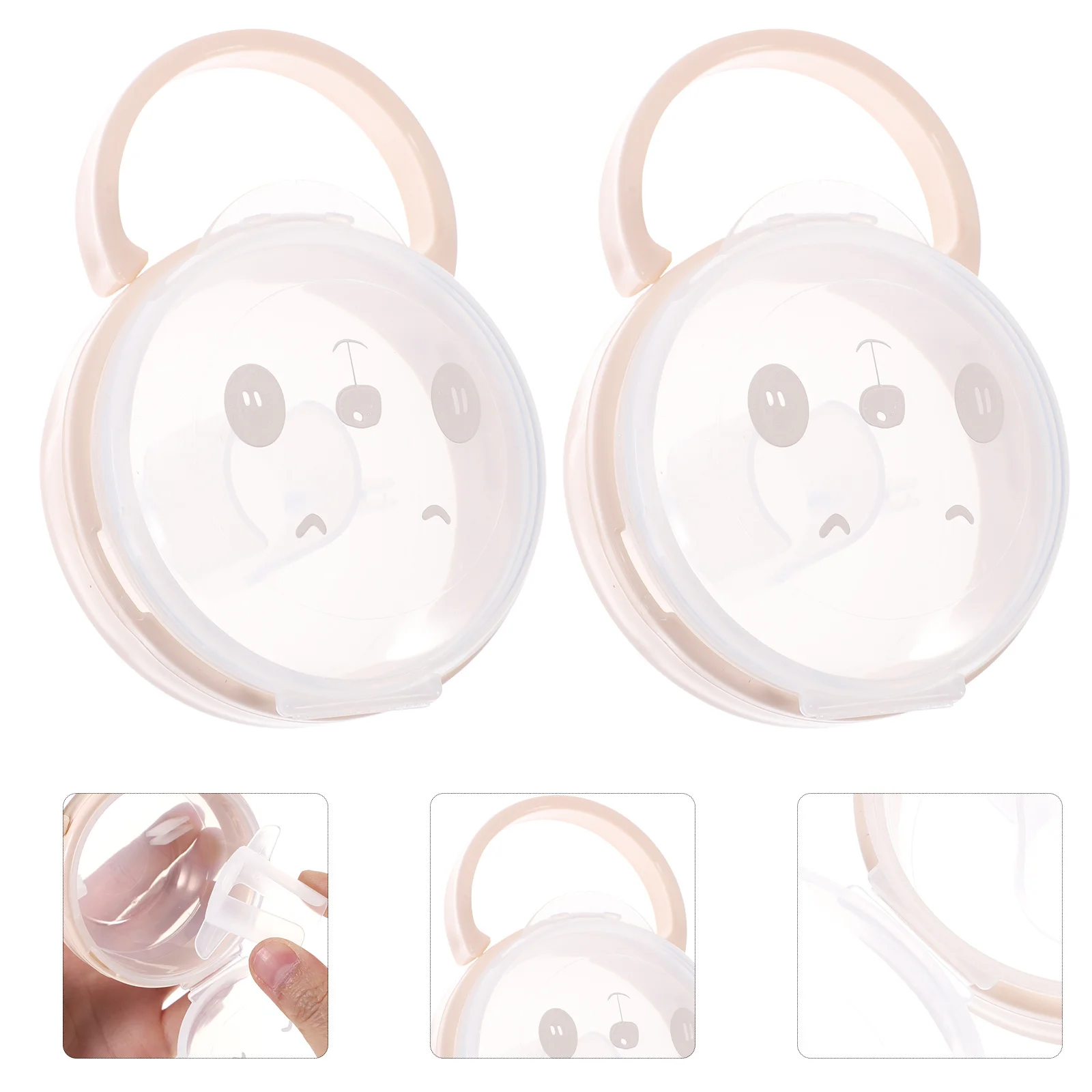 Mallette de rangement de sucette Portable, 2 pièces, boîte de support de sucette pour bébé, pour voyage, usage domestique, Protection anti-poussière, nouveau-né, enfants