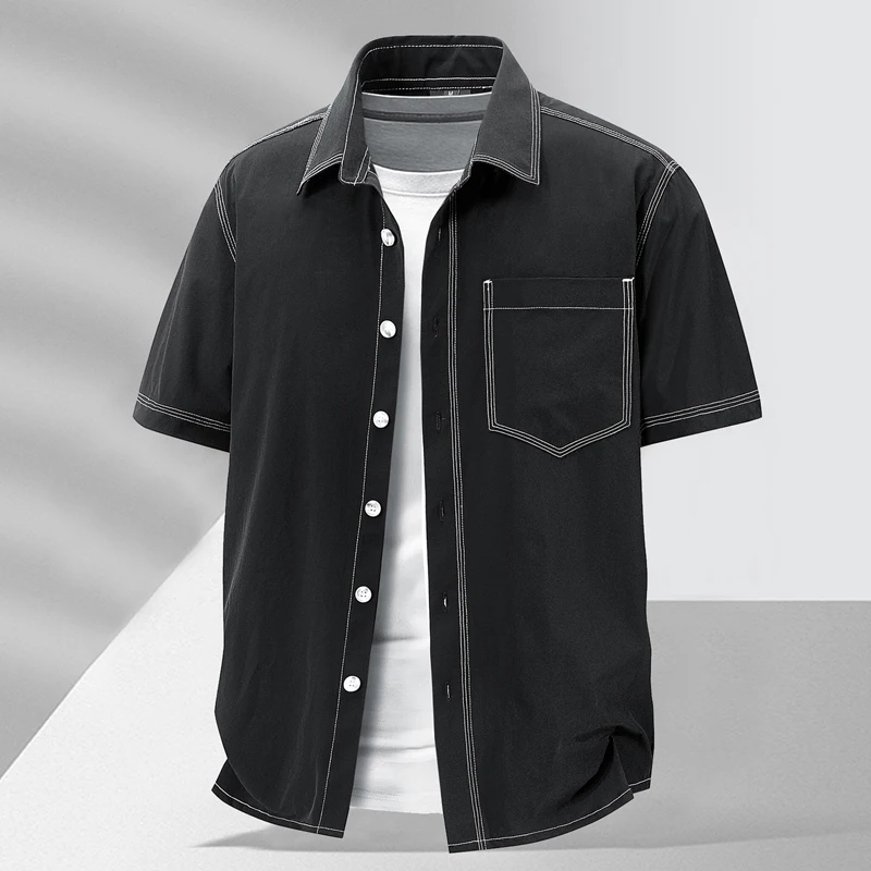 

New product Quick-drying short-sleeved shirt for men - Outdoor hiking summer top Breathable American-style workwear shirt