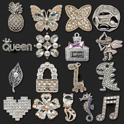 1pcs Butterfly Heart Designer Metal Shoe Charms Luxury Decorations for Sandal Pins for Women Girls Gifts Shoe Accessories
