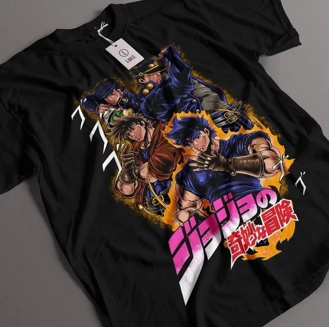 The Historical Protagonist JoJo JoJo's Bizarre Adventure Anime T-Shirt Cotton Graphic Tee Men Women Summer Streetwear