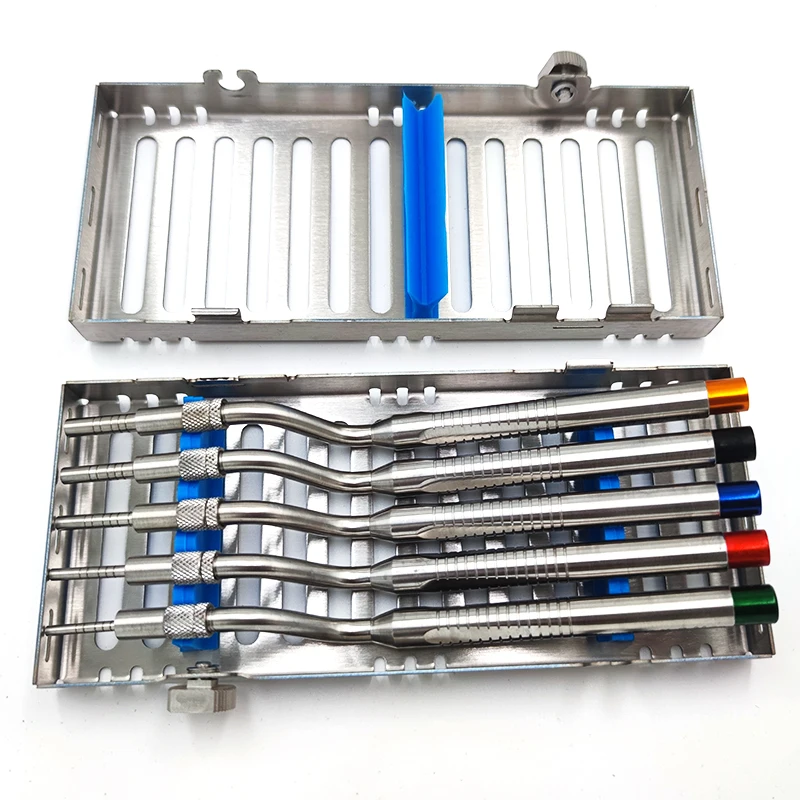5 szt. Instrumentów do implantów dentystycznych, osteotomów, narzędzie do podnoszenia zatoki szczękowej, wklęsłe końcówki, urządzenie do podnoszenia zatoki, ekstruder kości implantowej