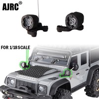 A-pillar Spotlight With Antenna Side Square Searchlight 1/18 Rc Crawler Car Traxxas Trx4m Bronco Defender Axial Scx24 Fms24
