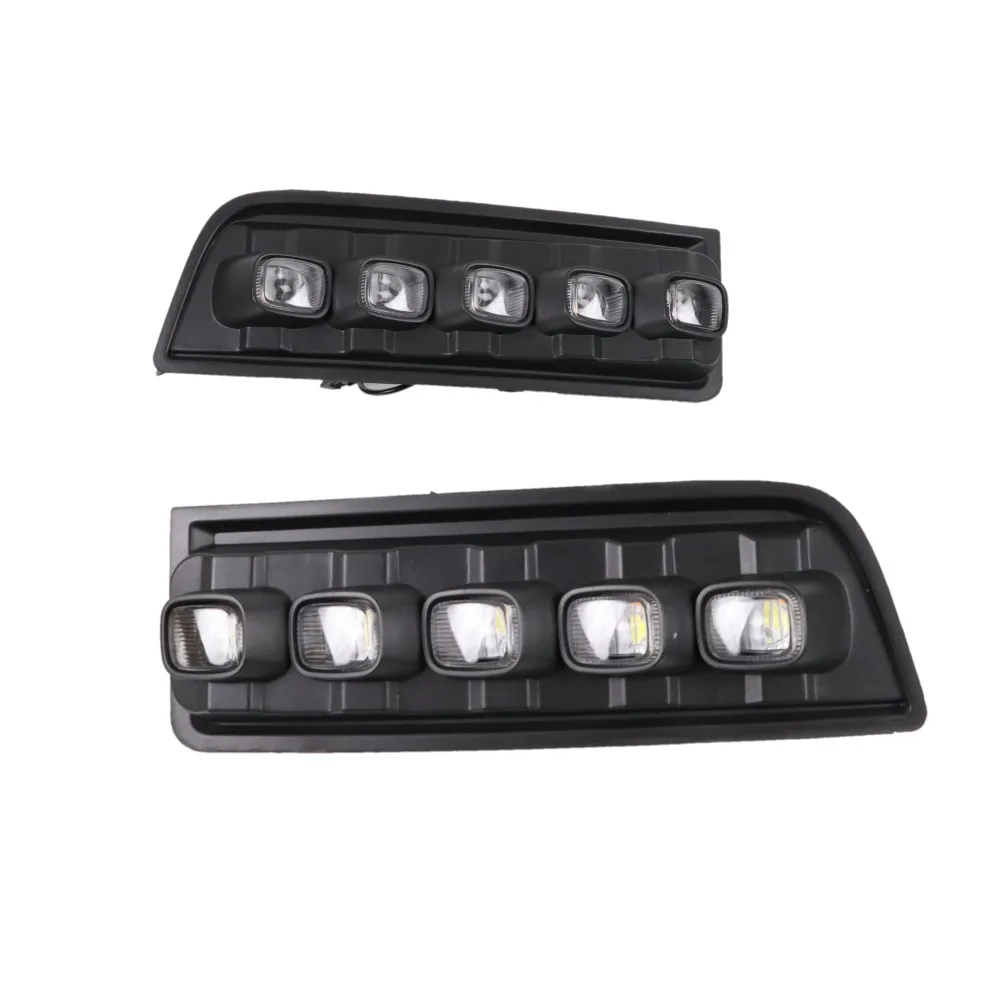 July King LED Daytime Running Lights Case for Toyota 4Runner 2010-2013, Start Scan, White DRL + Yellow Streamer Turn Signals