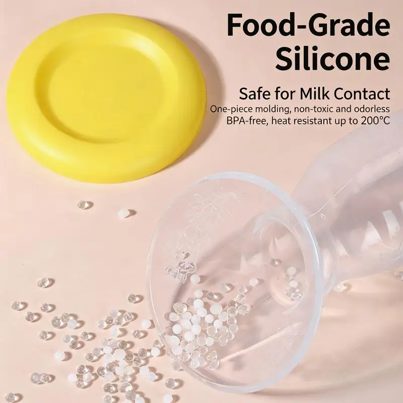 【BS】Manual Silicone Breast Milk Collector Suction Base Leak Proof Portable Pump For Breastfeeding Postpartum Milk Collection