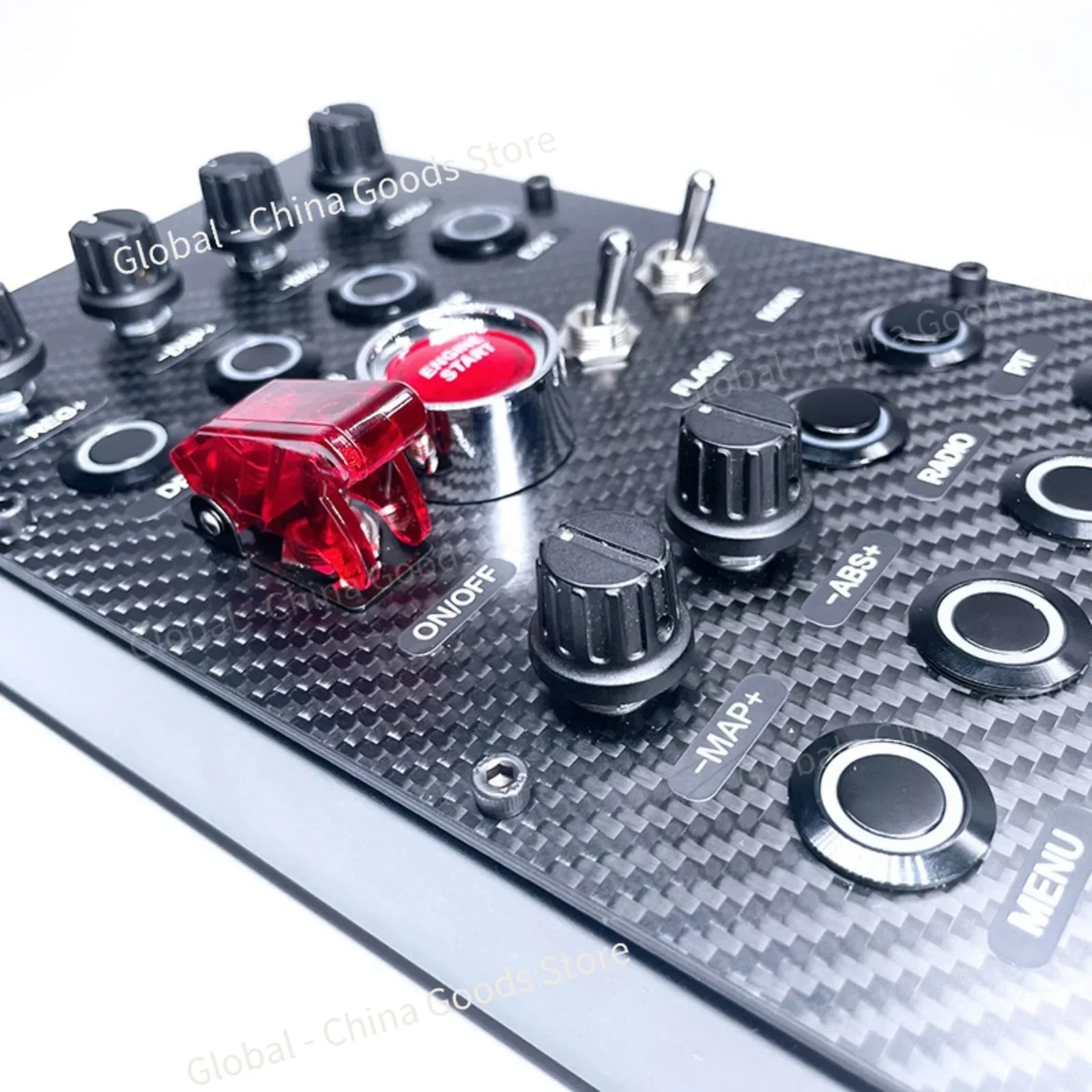 Кнопочная коробка SIMDT SIM Racing Control Box Racing Simulator с панелью из углеродного волокна + алюминиевый задний корпус