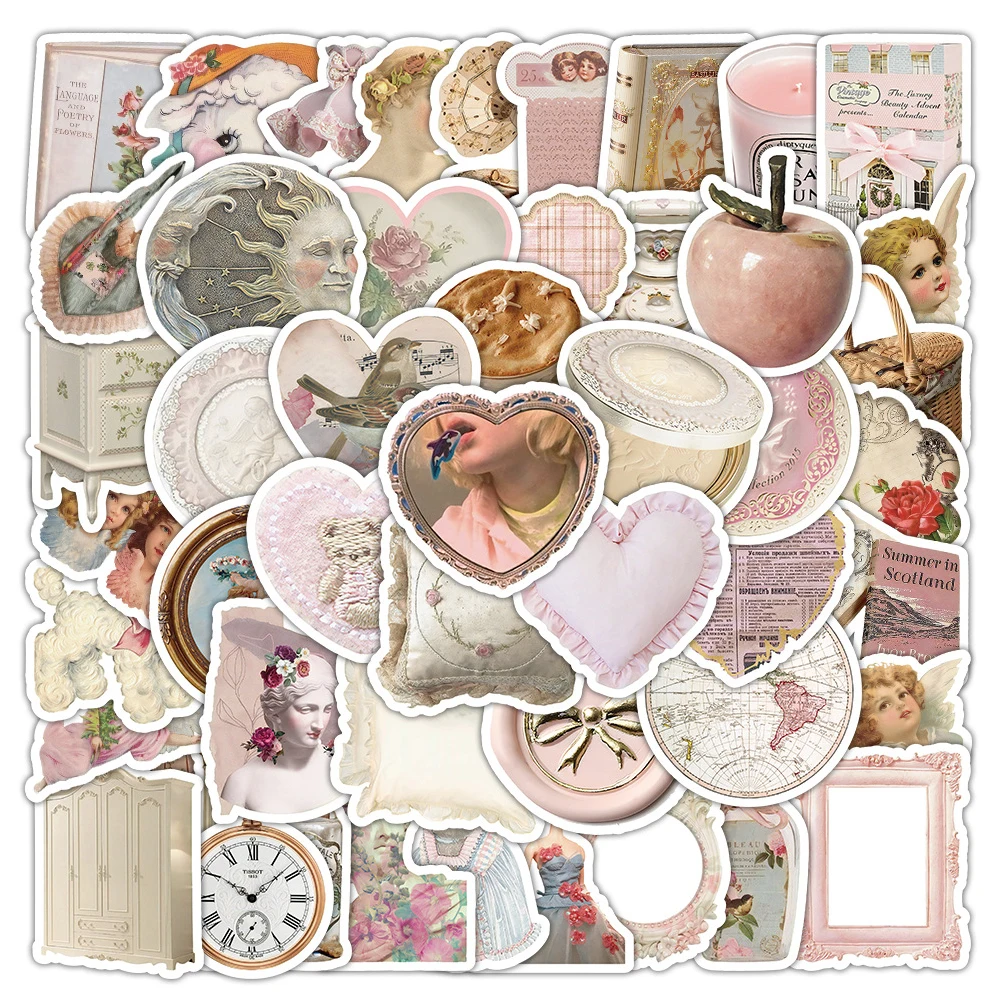 10/30/66pcs Kawaii Pink Cartoon Stickers Aesthetics Cute Decal DIY Suitcase Phone Luggage Laptop Car Cute Decoration Sticker Toy