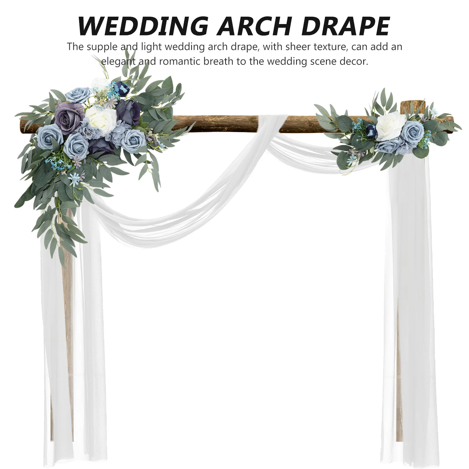 

Wedding Arch Draping Fabric Sheer Lightweight Curtain Backdrop Decoration for Wedding Ceremony Party Ceiling Sheer Backdrop