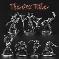 White Brass Orc corps Orc horde Army Soldiers Men Collection War Game Miniature Figurines Chess Pieces Desktop Decoration Gifts