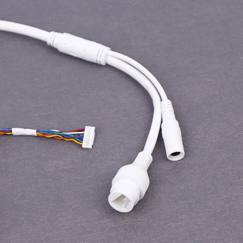 Kabel tylny kamery Ethernet przewód Lan PoE RJ45 kabel sieciowy 10 Pin 10 rdzeń do kamery IP