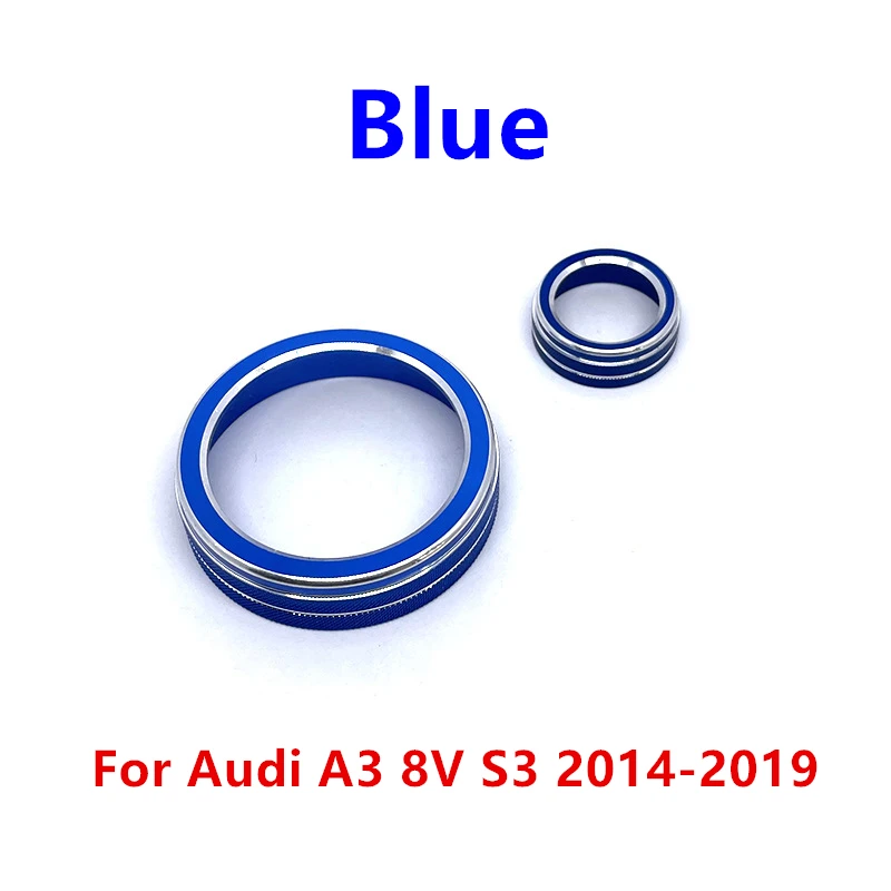 Auto Center Konsole Multimedia Knopf Schalter Rahmen Abdeckung Aufkleber Dekor Ring Trim Für Audi A3 8V S3 2014-2019 innen Zubehör – Detail 8