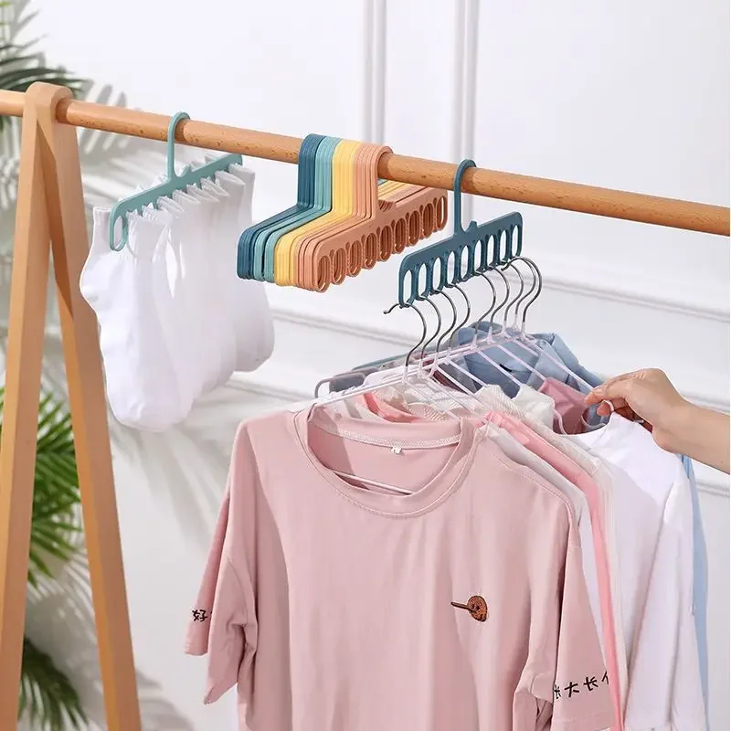 9-Hole Clothes Hanger Organizer Space Saving Hanger Multi-function Magic Hangers Scarf Clothes Storage 28*13cm