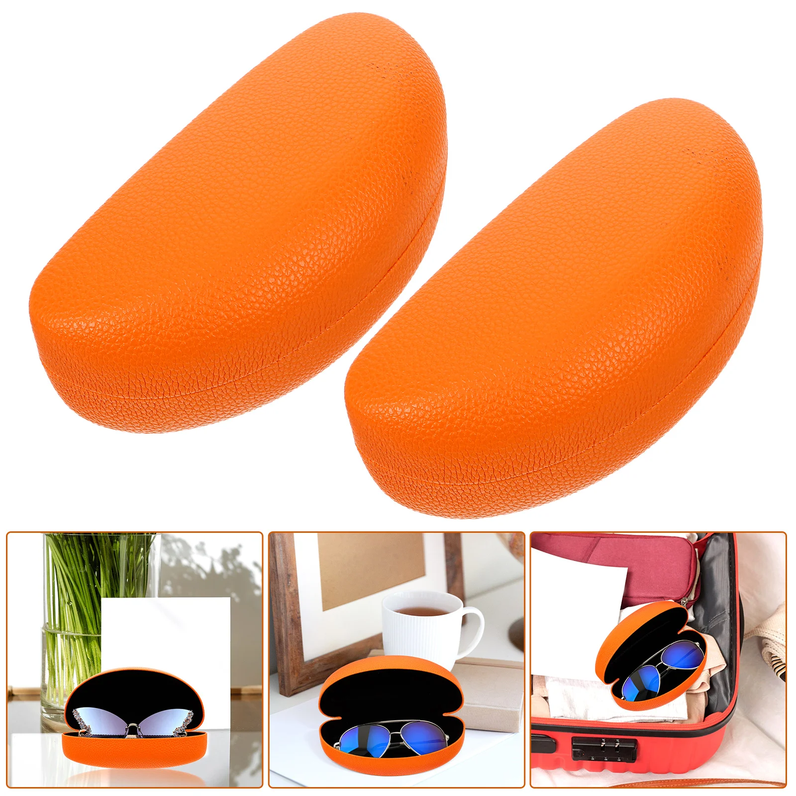 

2 Pcs Glasses Protective Case Sunglasses Portable Protector Storage Travel Eyeglasses Cases