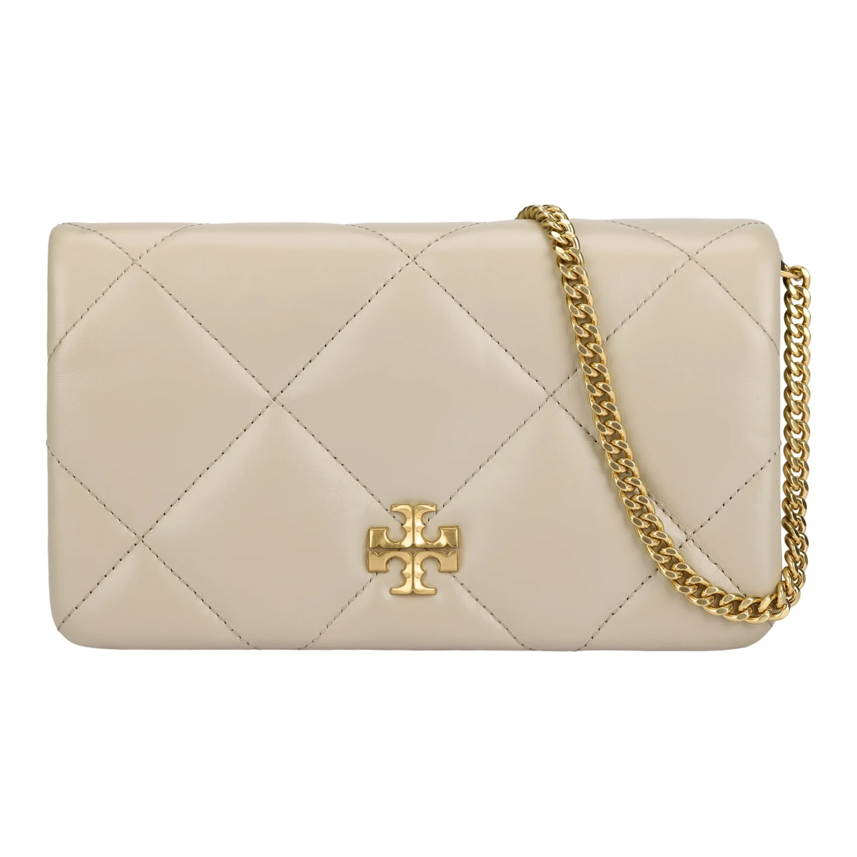 TORY BURCH Kira Nappa Leather Shoulder Bag Mini Women's Light Stone Color 158624-251