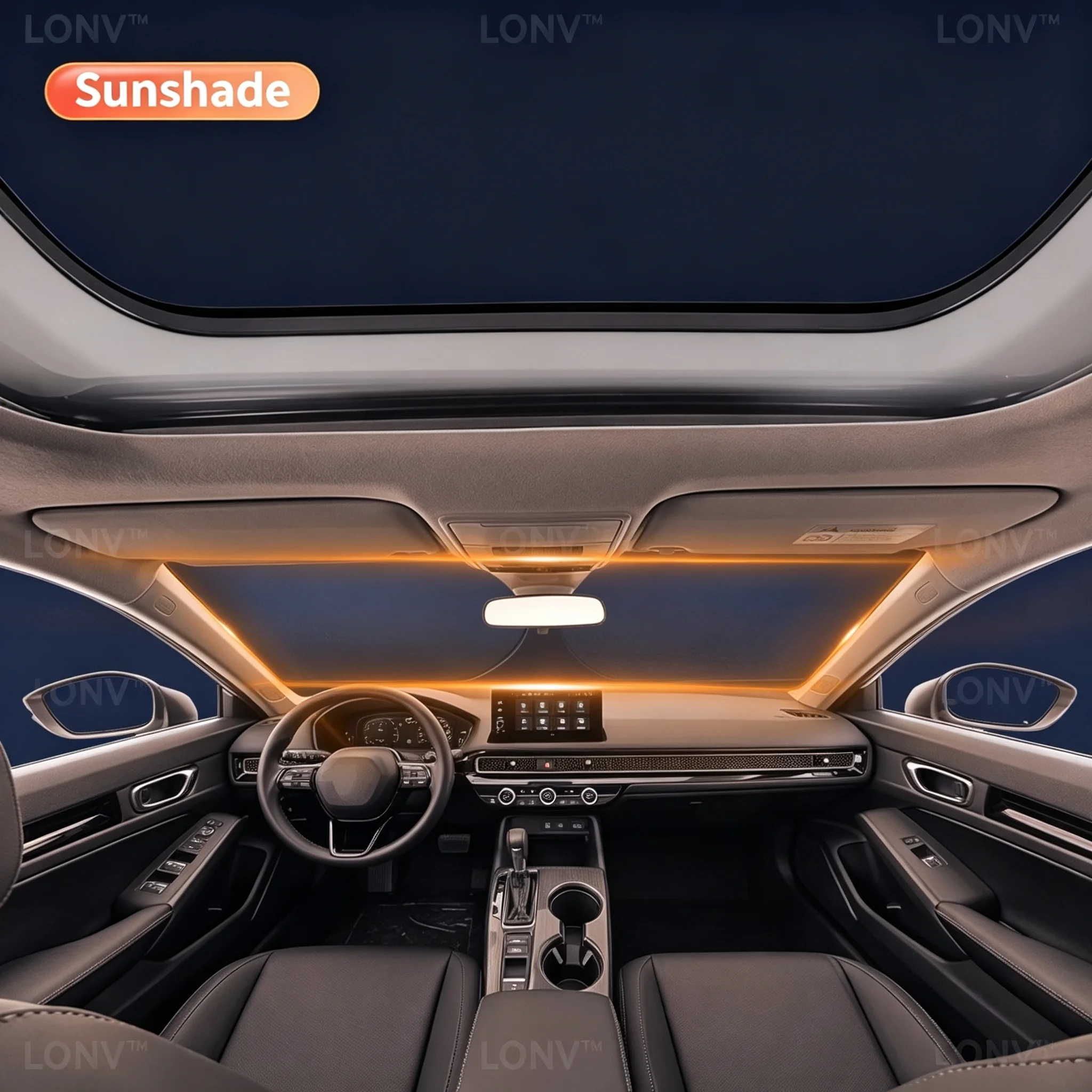 For Honda Civic 2026 2027 2023 2024 2025 Car Sunshade Front Windshield Shade Cover Foldable Car Heat Insulation Accessories