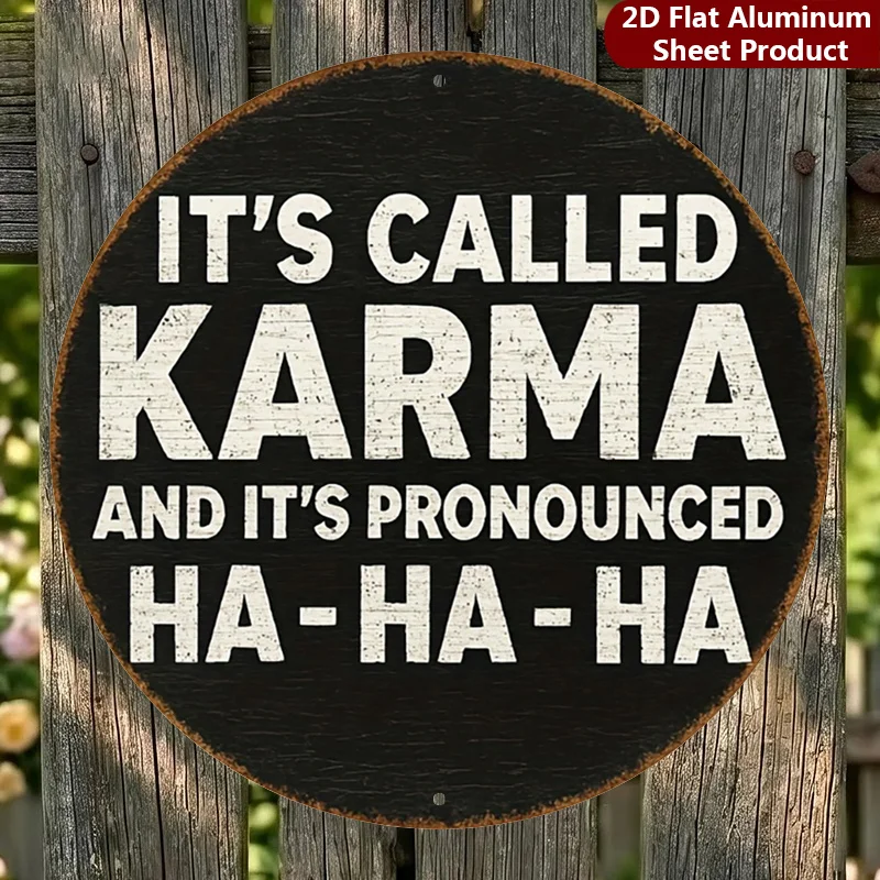 2D Flat, 1pc, Humorous Quote Decorative Sign Vintage Sign Plaque Funny Sayings Perfect for Home, Porch, Garden, Cafe, Etc, Outdo