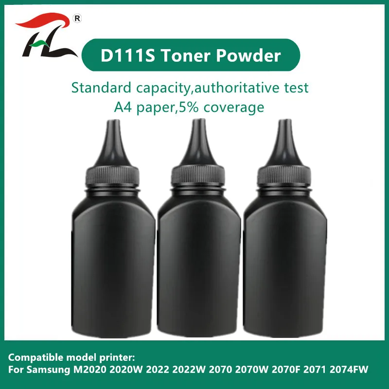 4PCS Compatible Toner powder for Samsung D111S 111S 111 Refill M2020/M2020W/M2021/M2021W/M2022/M2022W/M2070/M2070W/M2070F