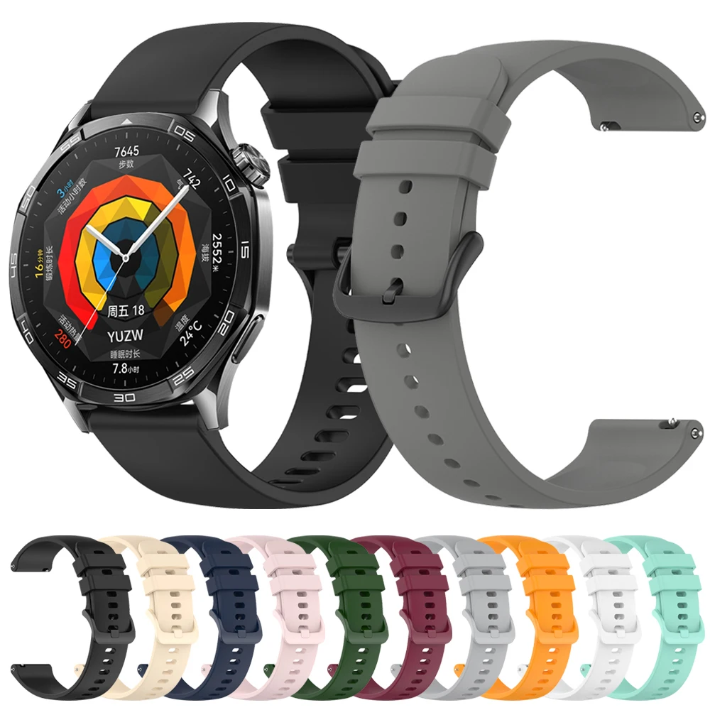 Силиконовый ремешок 22 мм 20 мм для HUAWEI WATCH GT 5 Pro 46 мм, ремешок GT 4 3 2 42 мм HONOR Magic Watch 4 GS 3 Pro, браслет, мягкий браслет